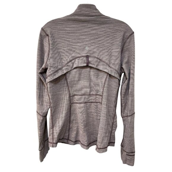 Lululemon Define Jacket Size 10 Wee Space Frosted Mulberry Black Currant Stripe - Picture 7 of 11